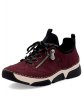 BOTKI sneakersy 36 RIEKER 45973 bordowe damskie półbuty bordo